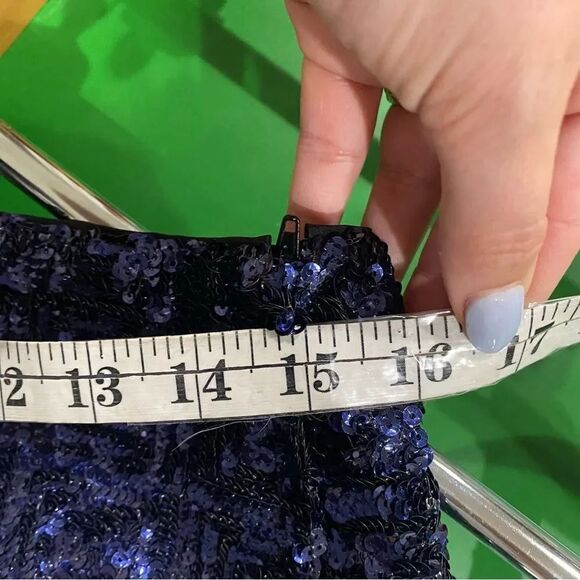 H&M blue sequin mini skirt Size 10 - Picture 7 of 7